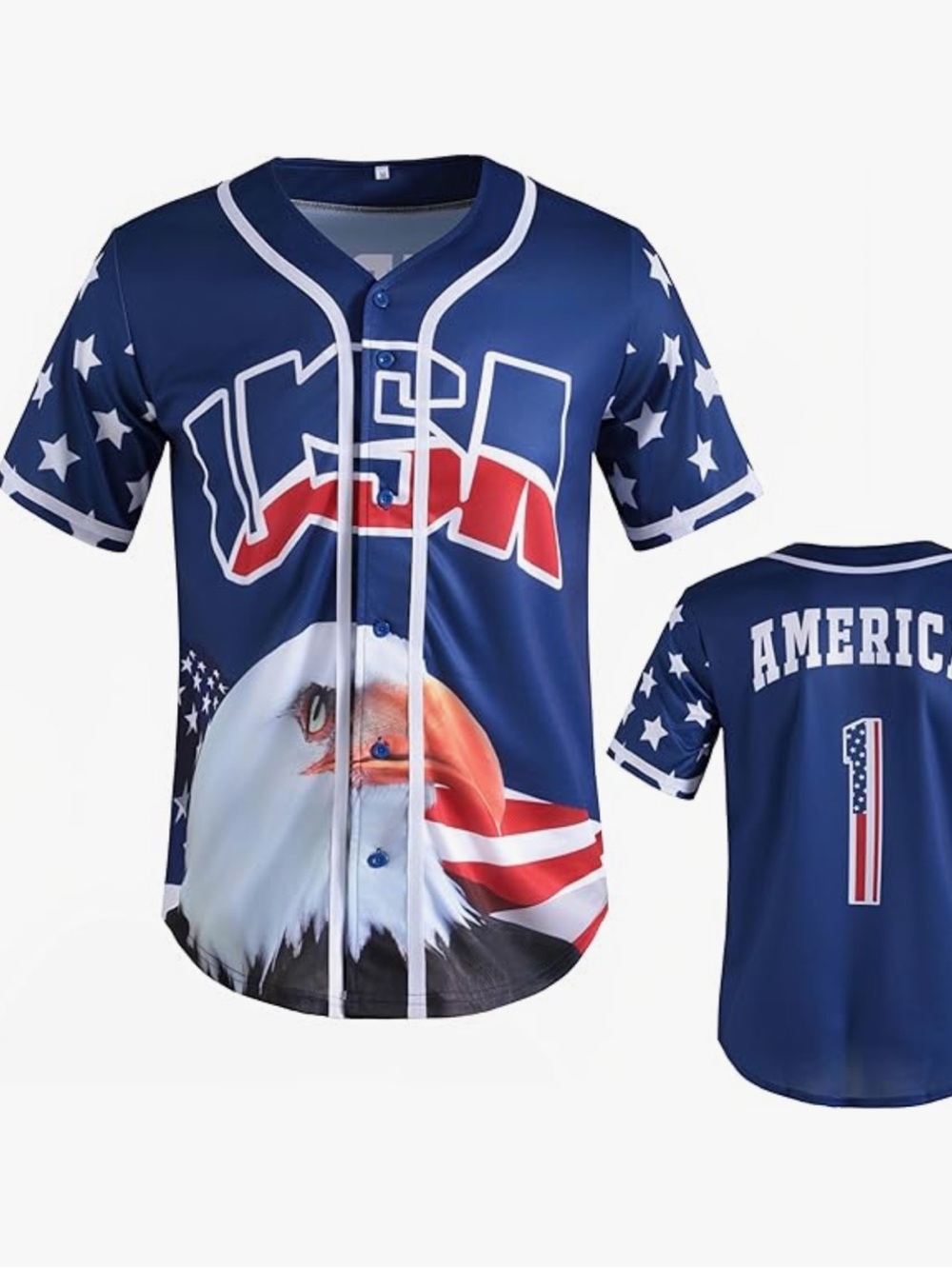 USA Jersey. 4th of July baseball jersey blue xxl